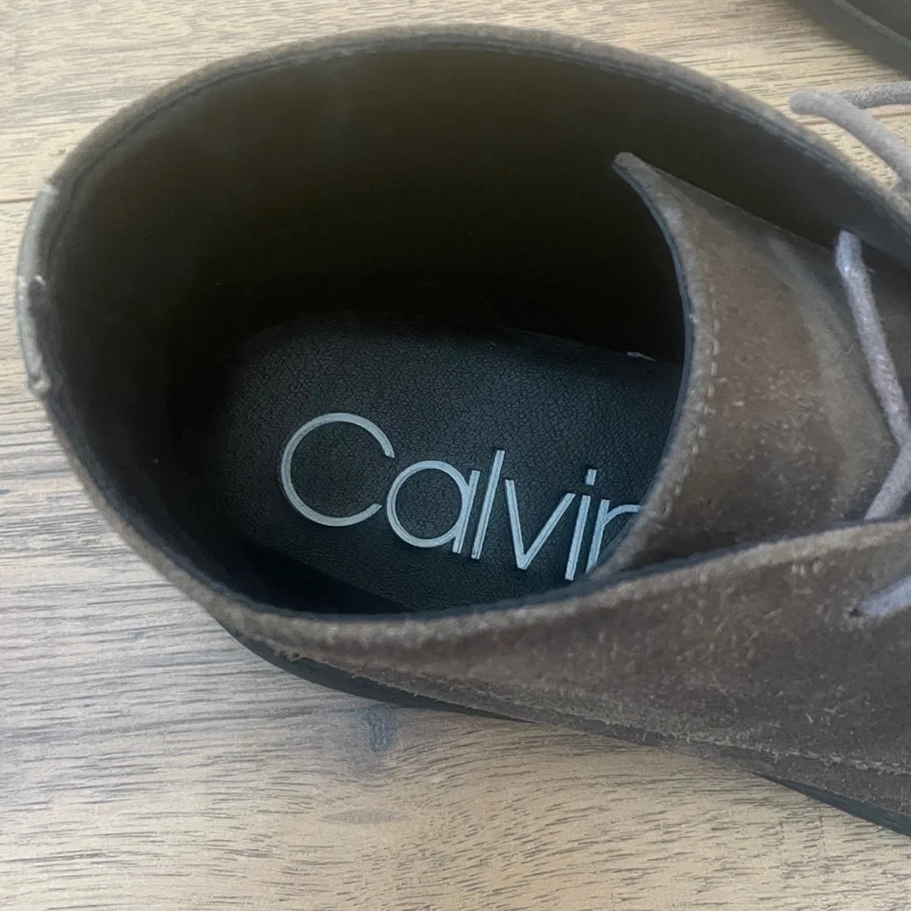 Calvin Klein Men’s Rueben Brown Suede Chukkah Boots Size‎ 10.5